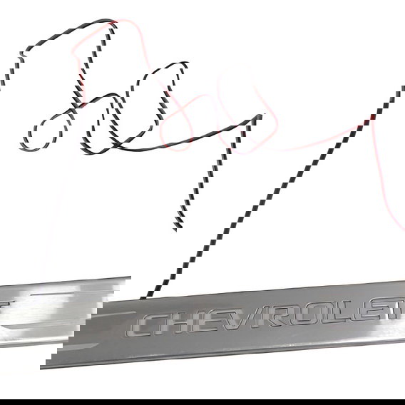 Soleira C/ Led Porta Dianteira Esquerda Chevrolet Onix 2020 Prata