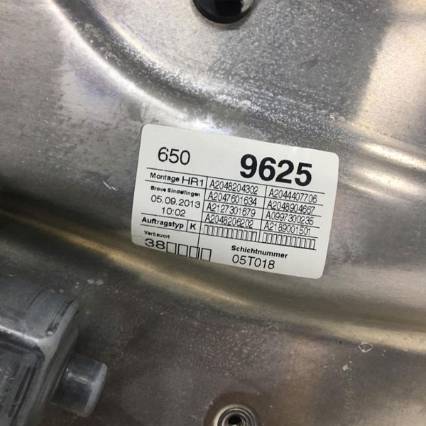 Máquina Vidro Traseira Direita Mercedes C180 2012 A 2014