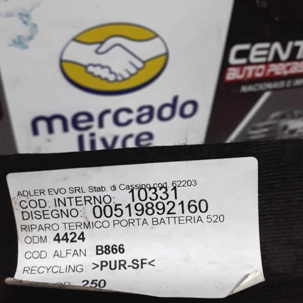 Capa Proteção Calor Bateria Jeep Renegade 1.8 Flex 2019 2020
