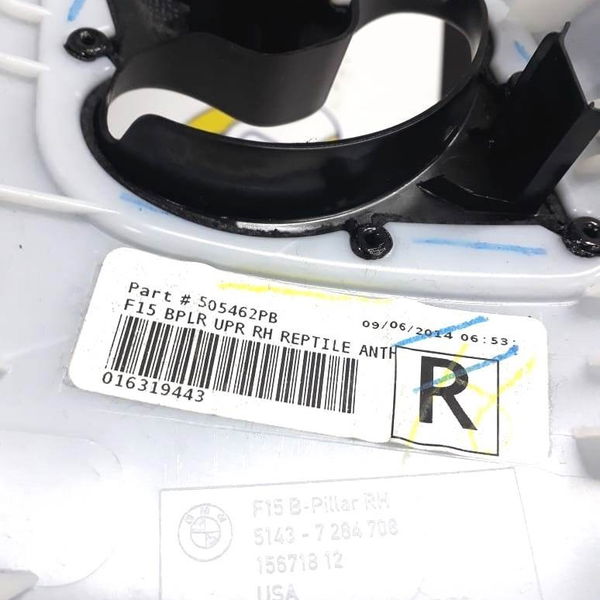 Acabamento Direito Coluna Cinto Central Bmw X5 F15 2015 16