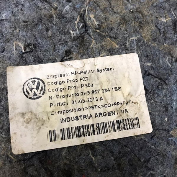 Acabamento Forro Carpete Vw Amarok 2013 2014 2015 2h5867034