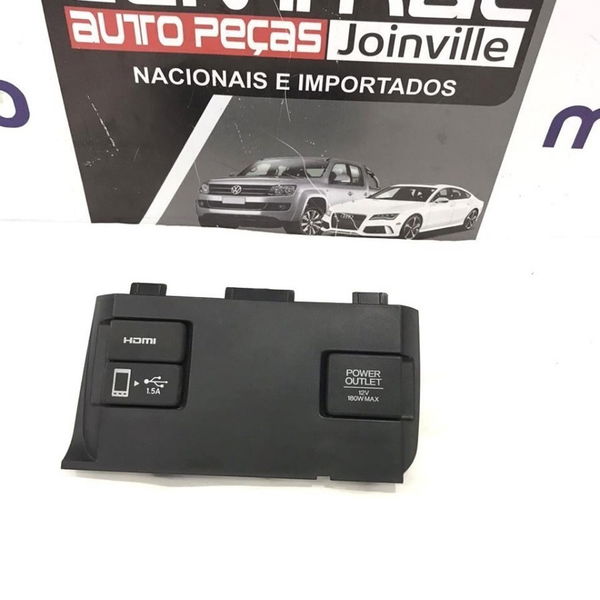 Moldura Entrada Usb Hdmi Tomada 12v Honda Civic G10 2017 18