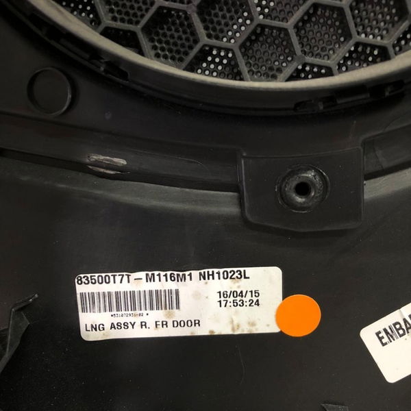 Forro Porta Dianteira Direita Honda Hrv 2015 2016 2017