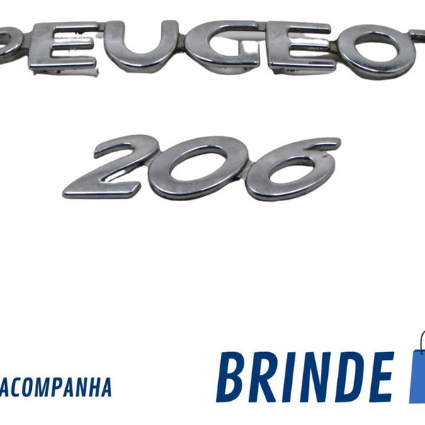 Logo Escrita Da Tampa Traseira Peugeot 206 1.4 2004