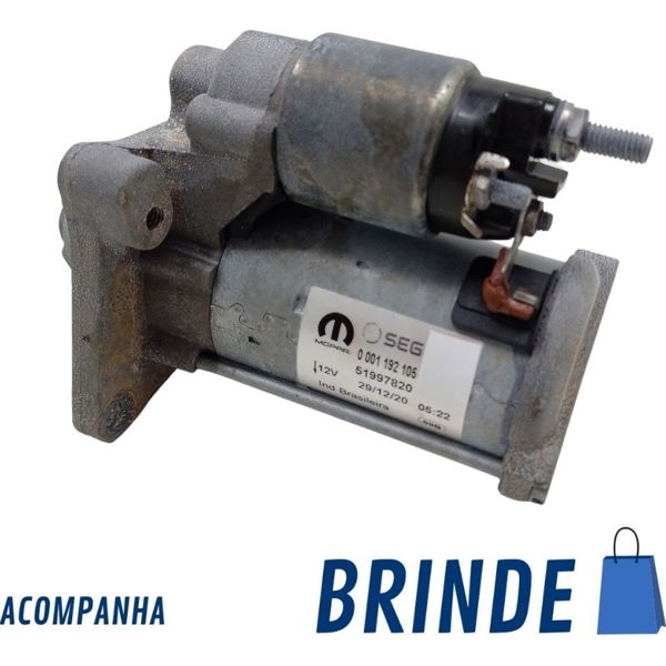 Motor De Arranque Partida Fiat Uno 1.0 2021