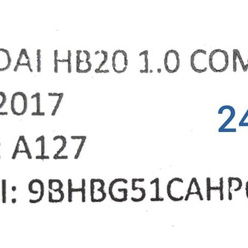 Cabo Do Capô Hyundai Hb20 1.0 2017 24734