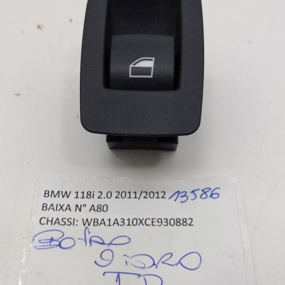 Botão De Vidro Da Porta Traseira Direita Bmw 118i 2012/13586