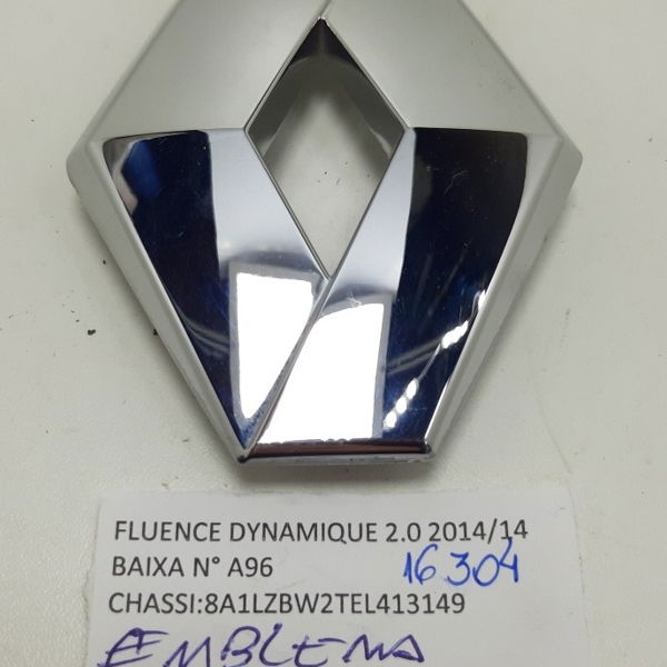 Emblema Da Tampa Traseira Fluence 2.0 2014/ 16304