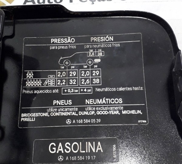 Portinhola Tanque De Combustivel Mercedes Classe A 190 2004