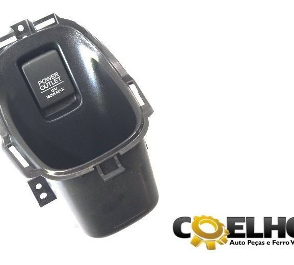Porta Copos Tomada 12v Honda Fit 2014  Preto