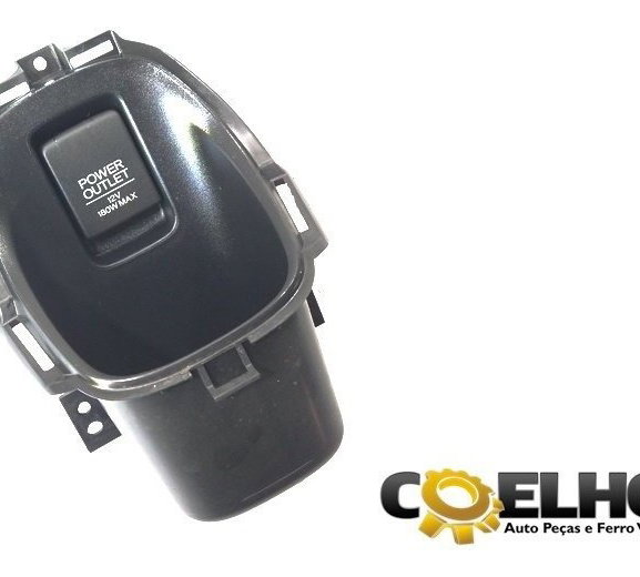 Porta Copos Tomada 12v Honda Fit 2014  Preto