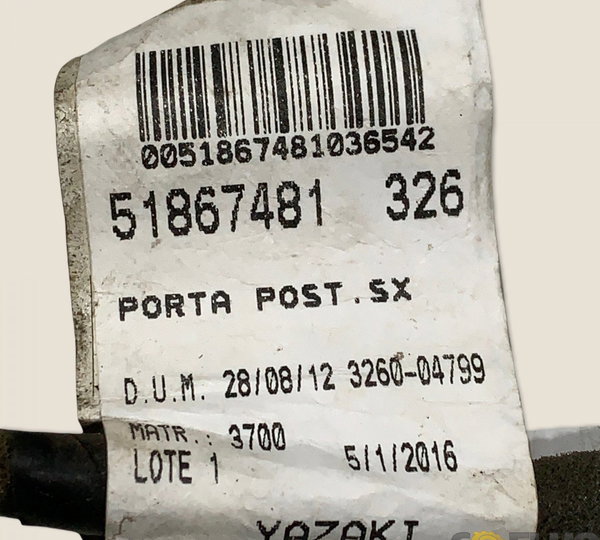 Chicote Porta Tras. Dir. Palio Attractive 1.0 2016 (2281)