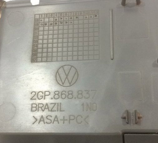 Moldura Acabamento Porta Óculos Original Vw T-cross 2019/20