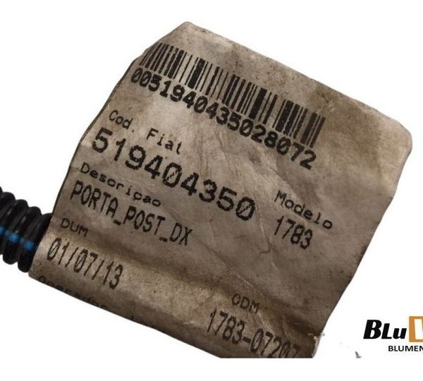 Chicote Porta Traseira Ld Fiat Palio Fire Way 1.0 2014/15