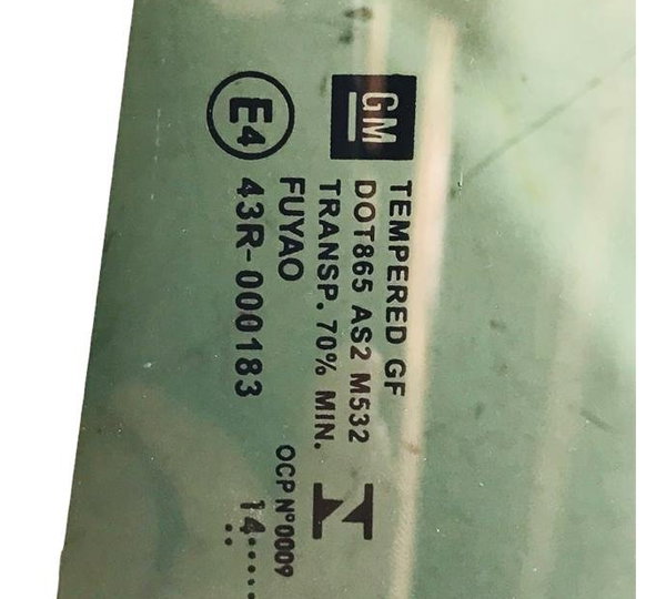 Vidro Fixo Traseira Direita Gm Prisma / Onix Lt 2013/2019
