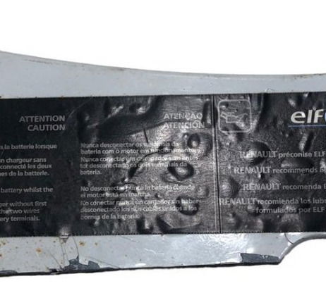 Adesivo Advertencia Painel Frontal Renault Sandero 1.6 2012