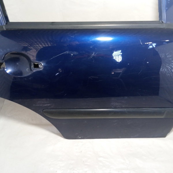 Porta Citroen C3 2007 1.4 8v  Direito Traseiro Traseira Direito Azul-escuro