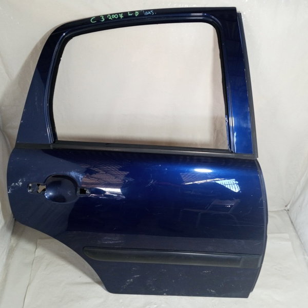 Porta Citroen C3 2007 1.4 8v  Direito Traseiro Traseira Direito Azul-escuro