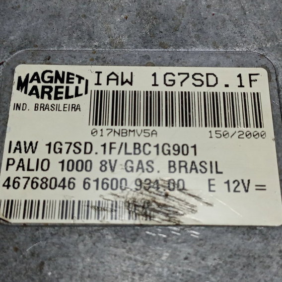 Modulo Injeção Fiat Palio 1.0 8v 1998 Iaw1g7sd1f