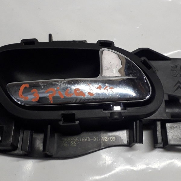 Maçaneta Interna Traseira Direita Citroen C3 2006 Prata Traseira