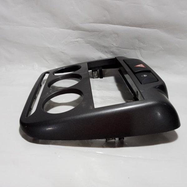 Moldura Painel Central Botão Alerta Citroen C3 2013 Cinza