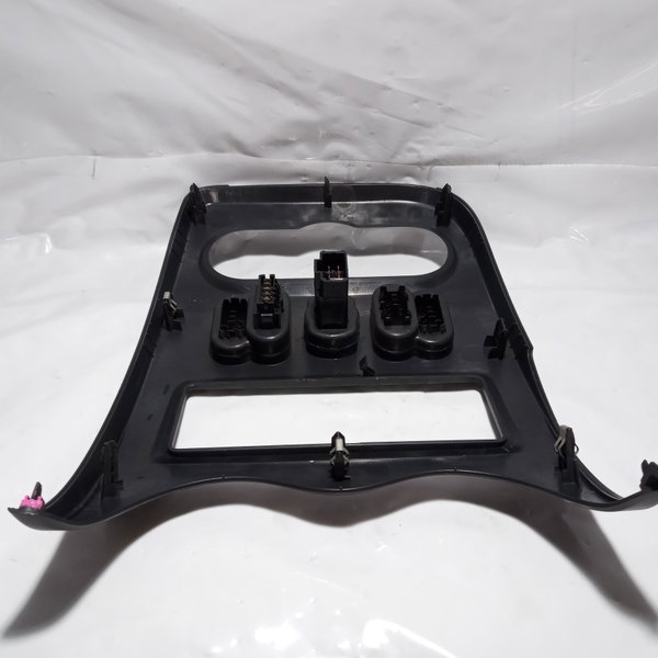 Moldura Painel Central Botão Renault Sandero 2008 Cinza-escuro