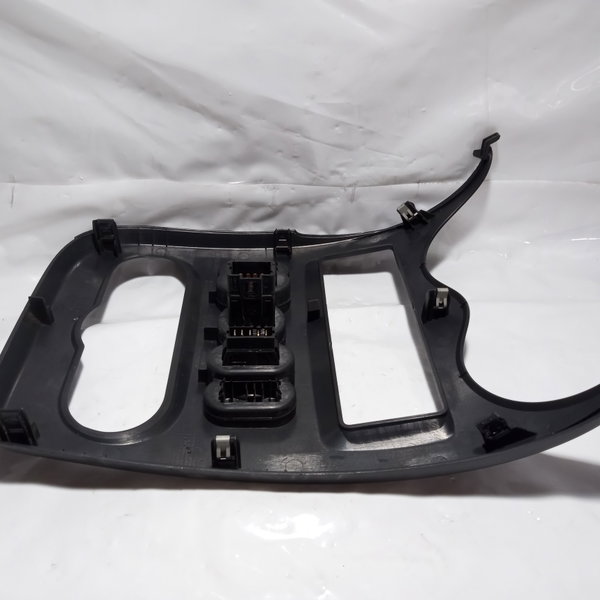 Moldura Painel Central Botão Renault Sandero 2008 Cinza-escuro