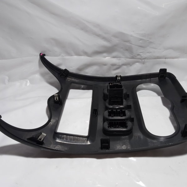 Moldura Painel Central Botão Renault Sandero 2008 Cinza-escuro