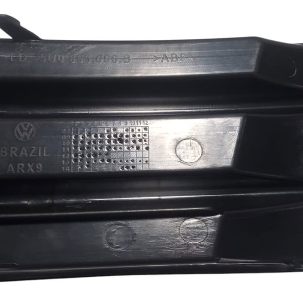 Moldura Farol Milha Lado Direito Vw Gol G5 2010 Preto E Cromado Direito