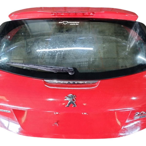 Tampa Traseira Porta Malas Com Vidro Pegeot 208 2015 Vermelho