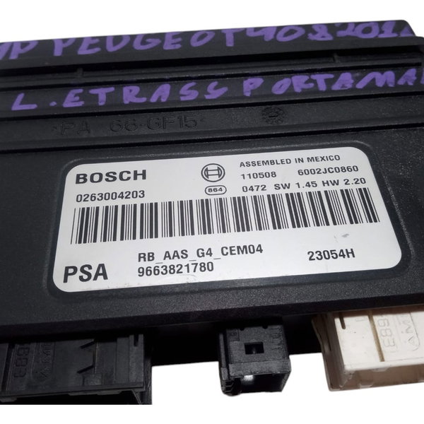 Módulo Sensor Ré Peugeot 408 2012