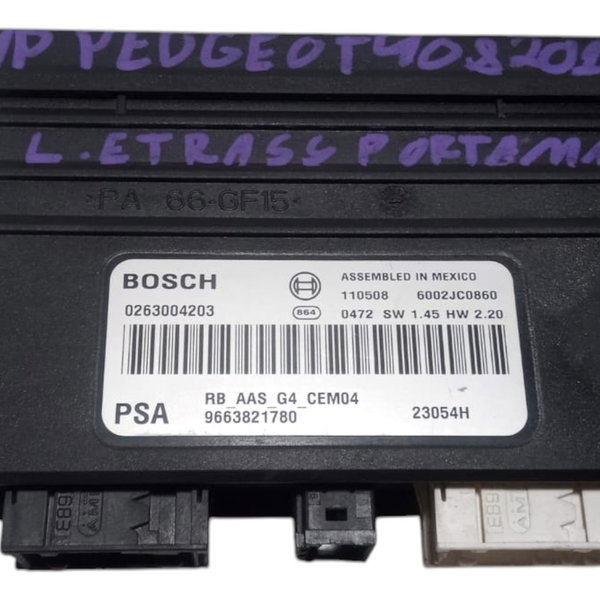 Módulo Sensor Ré Peugeot 408 2012