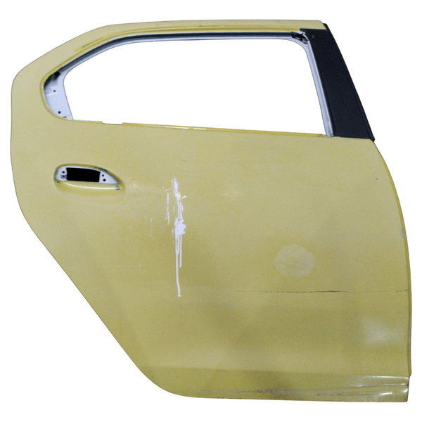 Porta Traseira Renault Logan Direita 2014 Detalhes Traseira Direito Amarelo