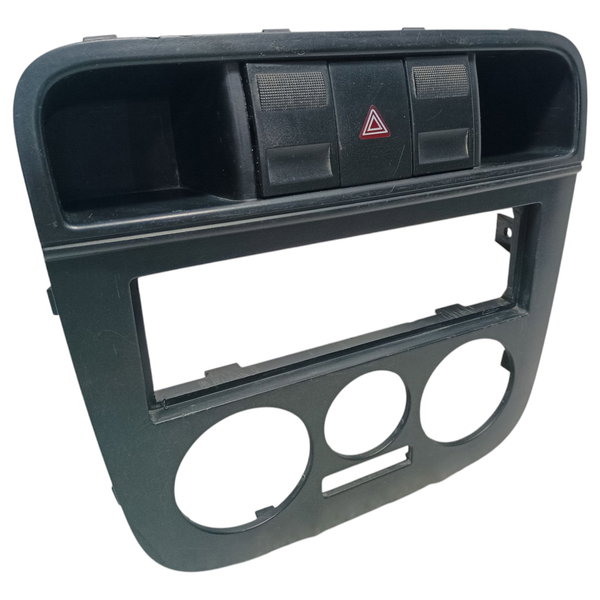 Moldura Painel Central Botão Alerta Vw Gol G4 2005 Pret