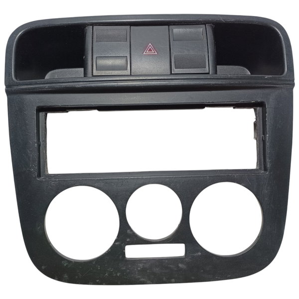 Moldura Painel Central Botão Alerta Vw Gol G4 2006 Preto