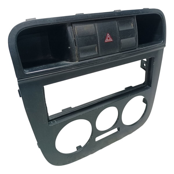 Moldura Painel Central Botão Alerta Vw Gol G4 2006 Preto