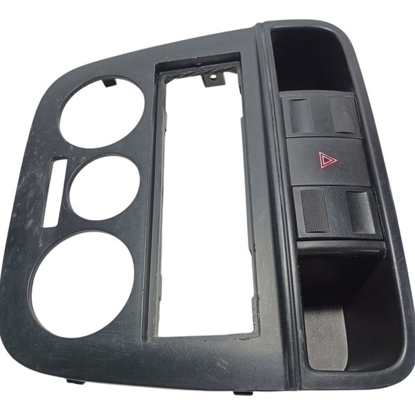 Moldura Painel Central Botão Alerta Vw Gol G4 2006 Preto