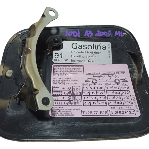 Portinhola Tanque Combustível Audi A3 2005 Preto