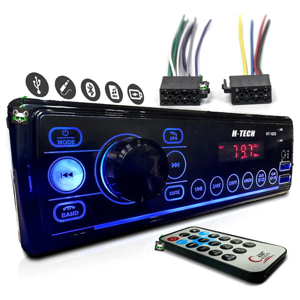 Som Automotivo H-tech Ht-1025 Bluetooth Usb Mp3 Com Controle