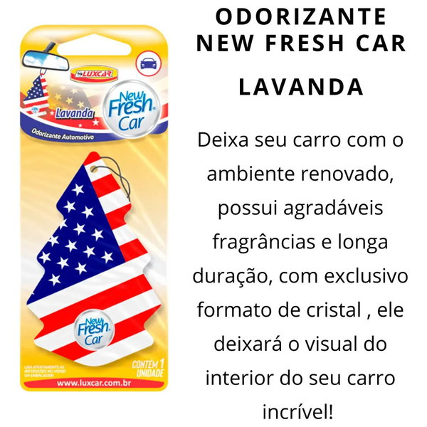 Aromatizante Automotivo Luxcar Lavanda Para Carros Formato Cristal