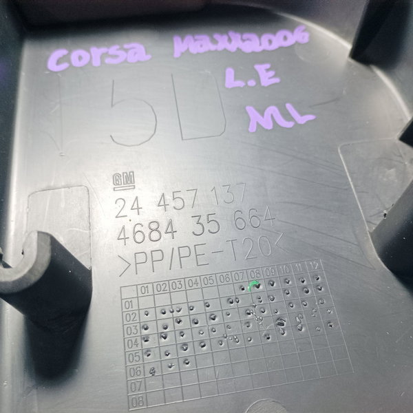 Acabamento Interno Retrovisor Lado Esq. Gm Corsa Maxx 2006 Preto
