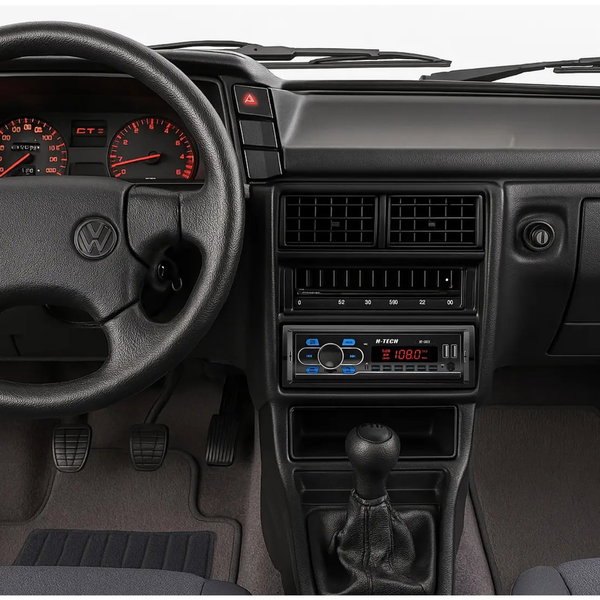 Som Rádio Automotivo Bluetooth Usb Card Sd Aux Fm Mp3 H-tech