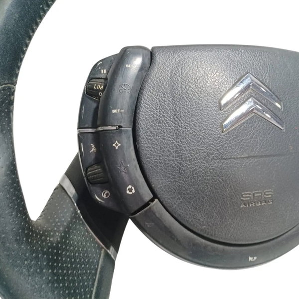 Volante Direção Citroen C4 2010 Com Detalhe Preto