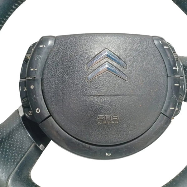 Volante Direção Citroen C4 2010 Com Detalhe Preto