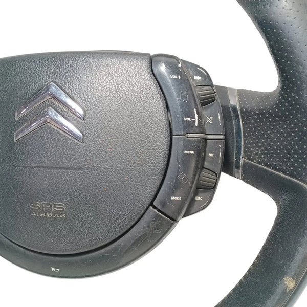 Volante Direção Citroen C4 2010 Com Detalhe Preto