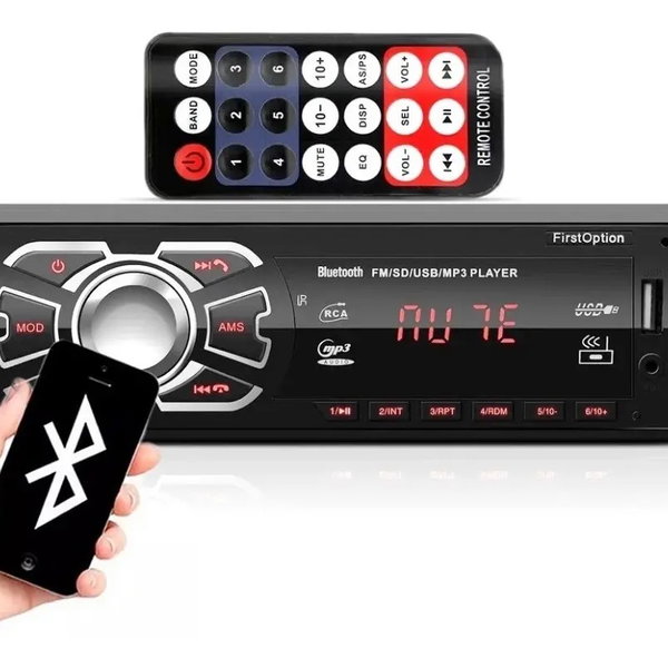 Radio Mp3 Player Bluetooth Usb Sd First Option Automotivo