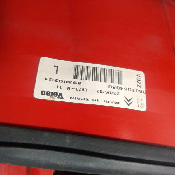 Lanterna Esquerdo Citroen Xsara Picasso 2003 Esquerdo/motorista Vermelho