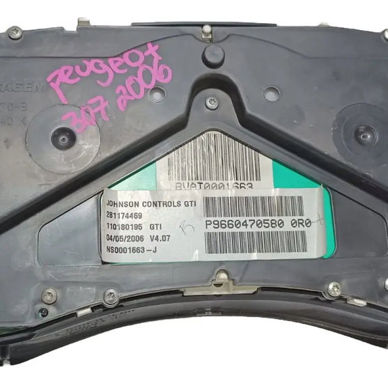 Painel Instrumento Velocímetro Peugeot 307 2006 Preto