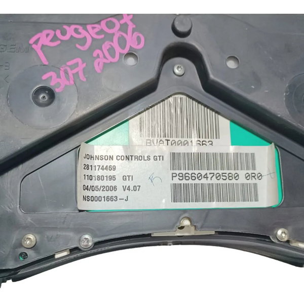 Painel Instrumento Velocímetro Peugeot 307 2006 Preto