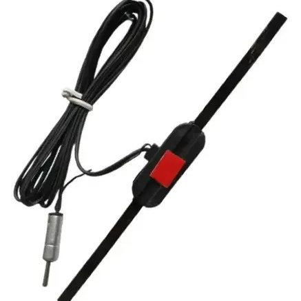 Antena Interna Rádio Am Fm Parabrisa Amplificada Carros Preto